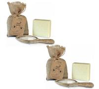 Dr.Ancient Barre de savon au lait de chèvre bio naturel traditionnel fait à la main antique - éclaircissant anti-âge pour la peau, hydratant - Des savons purs et naturels ! (Lot de 2)