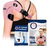 Dr. Arthritis Attelle Epaule Droite/Gauche Conçue par des Médecins, Epauliere Tendinite, Confortable et Antidérapant, Maintien Epaule, Soulage la Douleur, Blessures, Homme, Femme [À l’Unité, Rose]