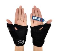 Dr. Arthritis Attelle Pouce Conçue par des Médecins/Orthese Pouce/Atelle Poignet Droit et Gauche pour Tendinite, pour Hommes et Femmes - [Noir, Paire]