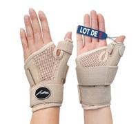 Dr. Arthritis Attelle Pouce Conçue Par Des Médecins, Orthèse Pouce/Attelle Poignet Droit Et Gauche Pour Tendinite, Hommes Et Femmes [Beige, Paire]