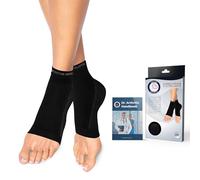 Dr. Arthritis Chevillère Entorse Infusée Au Cuivre Conçue Par Des Médecins, Chevillère Sport Homme Et Femme, Attelle Cheville, Soulagement Entorse Et Soutien Du Talon [2 Paires, Noire, Taille 2XL]