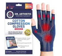 Dr. Arthritis Gants Arthrose Conçus par des Médecins, Orthese Pouce - Soulagement des douleurs des mains, Attelle Pouce Homme Femme pour Soutien des Poignets [Taille L, Bleu Marine, 1 Paire]