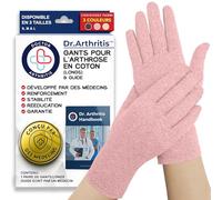 Dr. Arthritis - Gants Arthrose Femme Homme Conçus par des Médecins, Gants de Compression, Soulage les Douleurs Syndrome du Canal Carpien, Articulations Douloureuses [S, Noir]