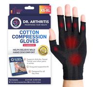 Dr. Arthritis Gants de Compression Conçus par des Médecins pour Femmes et Hommes, Gants Arthrose à Doigts Ouverts, Pour Arthrite, Canal Carpien, Dactylographie [S, Noir, 1 Paire]