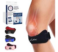 Dr. Arthritis Genouillère Rotulienne Conçue Par Des Médecins, Genouillère Sport, Crossfit, Sangle, Attelle Genou Pour Tendinite, ITB, Livret Inclus [Noir, À l’Unité]
