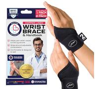 Dr. Arthritis Orthèse Poignet Infusée De Cuivre Conçue Par Des Médecins, Attelle Gauche Et Droite, Protège Poignet/Orthèse Pouce, Support De Nuit Pour Femmes Et Hommes [Noir, 2 Paireq]