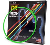 DR B NEON MCB6-30 HiDef Jeu de cordes multicolores pour Basse 6 cordes