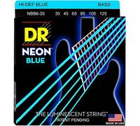 DR B NEON NBB6-30 HiDef Jeu de cordes bleues pour Basse 6 cordes