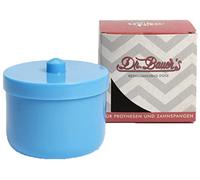 Dr. Bauer's Boîte de nettoyage avec insert | Boîte pour prothèse | Boîte pour dentier | Boîte pour prothèse avec insert | Boîte pour appareil dentaire bleu clair (1 pièce)
