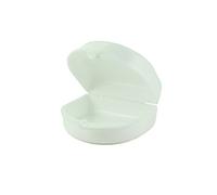 Dr. Bauer's Boîte de rangement hygiénique pour appareils dentaires, prothèses, avec trous d'aération (blanc, 4,10 cm de haut)