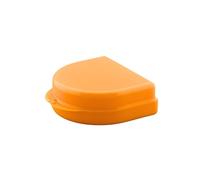 Dr. Bauer's Boîte pour appareil dentaire, boîte orthodontique, étui de rangement hygiénique pour appareils dentaires et prothèses, avec trous d’aération (Orange, 2,7 cm)