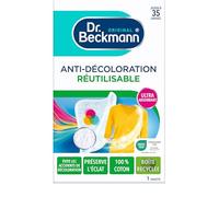 Dr. Beckmann – Lingette anti-décoloration réutilisable x1 – Coton 100% (35 lavages) – Protège et maintient l'éclat