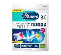Dr. Beckmann - Capsules Lave-Vaisselle EXCELLENCE Tout en 1- citron - X27 | Sans Prélavage - Dégraisse - fait briller - neutralise les odeurs - 100 % solubles dès 40 °C - sans prélavage - Parfum citron