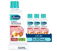 Dr. Beckmann - Détachant linge Diable détacheur - Sang & Protéines - 3x50ml | Détachant textile - Tâches sang, ouef, lait - Enzymes ciblés - Respect fibres et couleurs - Blanchisserie - Lot 3
