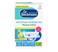 Dr. Beckmann – Nettoyant WC intensif – Mousse active au charbon actif – Fraîcheur citron 3 x 100 g