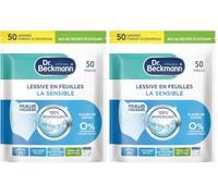 Dr.Beckmann Feuilles Magiques - Lessive en Feuilles La Sensible x50 Lavages (Lot de 2)