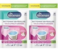 Dr. Beckmann Feuilles Magiques® - Nettoyant en Feuilles Sols & Multi-usages - Fraîcheur Printanière x20 (Lot de 2)