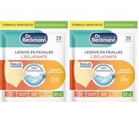 Dr. Beckmann - Lessive en Feuilles Prédosées - Agrumes - 20 Lavages (Lot de 2)