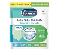 Dr. Beckmann Lessive en feuilles L'ESSENTIELLE pré-dosé 100% hydrosoluble 25 feuilles Bergamote