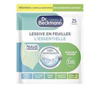 Dr. Beckmann Lessive en feuilles L'ESSENTIELLE pré-dosé 100% hydrosoluble 25 feuilles Bergamote
