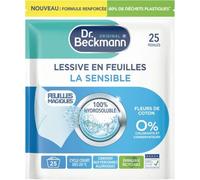 Dr.Beckmann – Lessive en feuilles La Sensible, pré-dosée 100% hydrosoluble, 25 feuilles