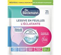 Dr. Beckmann - Lessive en Feuilles Prédosées - L'Eclatante - 25 Lavages | 25 feuilles - Sans bidon -80 % plastique -dès 20 °C - Vegan - Testée dermatologiquement - 100% Hydrosoluble - adapté Couleurs