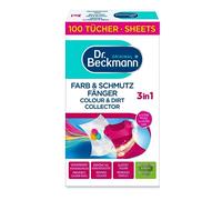 Dr. Beckmann - Lingettes Anti-Décoloration 3 en 1 - Protection Ultime Contre Les Accidents de Décoloration - Pour Textiles Blancs & Colorés - Paquet de 100 Lingettes Ultra Absorbantes