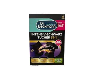 Dr. Beckmann Lingettes noires intenses | Pour fibres noires et lisses intenses | 6 lingettes