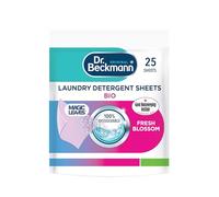 Dr. Beckmann MAGIC LEAVES BIO Feuilles de détergent à lessive | Feuilles de détergent à lessive pratiques et pré-dosées | Dissolvables climatiquement neutres et faciles à utiliser | 25 feuilles