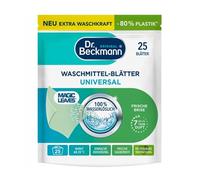 Dr. Beckmann Magic Leaves Lessive universelle | Feuilles de lavage pratiques et pré-dosées | Facile à transporter, à ranger et à utiliser I 25 feuilles