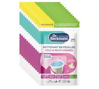 Dr. Beckmann Nettoyant sol et surfaces en feuilles, Format Éco 6 mois, Prédosé, compatible nettoyeurs et aspirateurs vapeur, parfum printemps