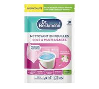 Dr. Beckmann - Nettoyant Sols - feuilles prédosées - Frais - 20 feuilles | 1 feuille = 1 seau - dégraisse et nettoir Sols et multisages - 83% de déchets plasiqtues vs bidon - Fraîcheur Printanière