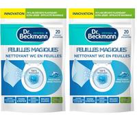 Dr. Beckmann - Nettoyant WC En Feuilles Magiques - Produit Toilette Puissant Contre La Saleté et Le Calcaire - Désodorisant WC Qui Élimine les Mauvaises Odeurs - Fraicheur Brise Marine x 20 Feuilles