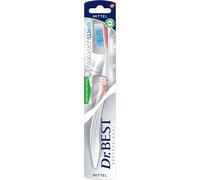 Dr.Best Brosse À Dents Blanche Naturelle,Moyenne(1 Pièce),Pour Dents Blanches Naturellement,Doux Pour L'émail Des Dents