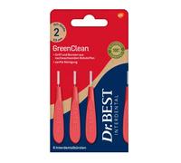 Dr.BEST GreenClean Lot de 6 brossettes interdentaires Taille 2 pour un nettoyage en douceur des espaces interdentaires