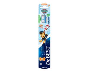 Dr.BEST Paw Patrol Brosse à Dents Souple (1 pièce) Poils souples et Poignée adaptée aux enfants