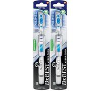 Dr.BEST Vibration Polimed Brosse à dents moyenne (1 pièce), pour une performance de nettoyage 9 fois supérieure sur le bord des gencives * (Lot de 2)