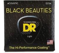 DR BKA-12 - Black Beauties - Black, jeu guitare acoustique, Light 12-54