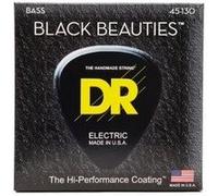 DR BKB5-130 - Black Beauties - Black, jeu guitare basse, 5 cordes Medium à Heavy 45-130