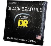 DR BKE7-11 - Black Beauties - Black, jeu guitare électrique, 7 cordes Heavy 11-60 G