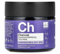 Dr. Botanicals Masque De Beauté Matifiant Pour Le Visage Aux Superaliments, Charbon, 60 Ml