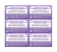 Dr. Bronner 's Magic Soaps Lot de 6 savons de castille, chanvre tout-en-un Lavande 141,7 g