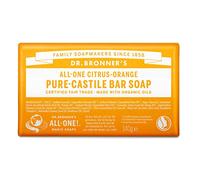 Dr. Bronner’s Savon Solide Bio Agrumes-Orange 140 g | Pain de Savon Naturel Corps & Visage | Parfum Frais et Tonique aux Agrumes | Vegan et Huiles Végétales Bio
