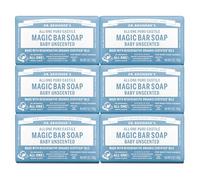 Dr. Bronner - Savon magique de «Pure-Savon de Castille, All-un bébé-doux, Bars 5 onces non parfumées (pack de 6)