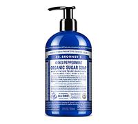 Dr Bronner's Organic Peppermint Sugar Pump Soap, 1 Pack (1 x 355 ml)