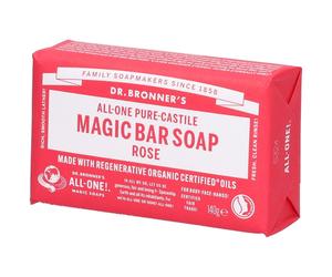 Dr. Bronner's Rose Pure-Castile Magic Bar Soap Savon 140 g