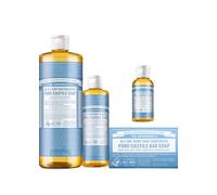 Dr. Bronner'S Savon de Castille pur - Commerce équitable et biologique - Liquide - Chanvre 18 en 1 - Non parfumé - Doux pour bébé - 946 ml