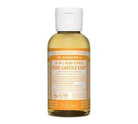 Dr. Bronner's - Savon Liquide Pure-Castille (Citrus, 56,7 g) - Fabriqué avec des huiles biologiques, 18 en 1 Utilisations : Visage, Corps, Cheveux, Linge, Animaux et Vaisselle, concentré, végétalien,