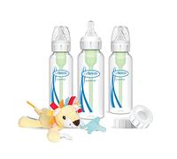 Dr. Brown’s Natural Flow® Anti-Colic Options+™ Narrow 8oz/250mL Baby Bottle + Lovey Gift Set with Level 1 Slow Flow Nipples