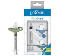 Dr. Brown‘s Pacidose Pacifier and Liquid Baby Medicine Dispenser with Oral Syringe and Two Sizes of Pacifier Bulbs - 0-6m and 6-18m
